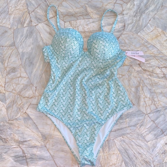 Victoria’s Secret Swim Sexy Tee Push-up One Piece Aqua Swim Suit XL NEW - Picture 7 of 11
